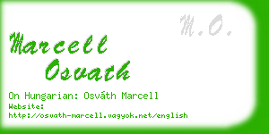 marcell osvath business card